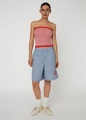Striped Anchor embroiedered shorts Blue Stripes Stella Nova